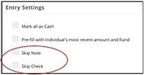 new contribution entry settings