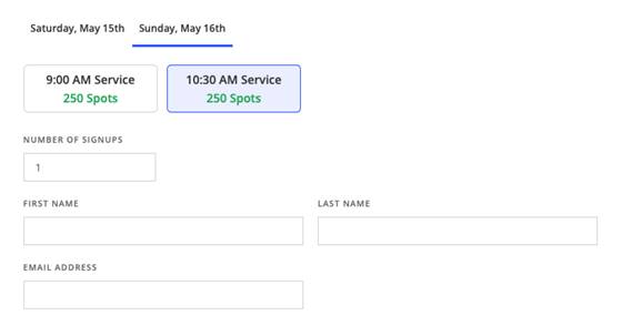 Signup Slots